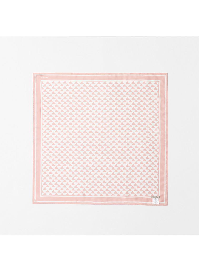 シルクスカーフ Aウェーブプリント 詳細画像 Pink 3