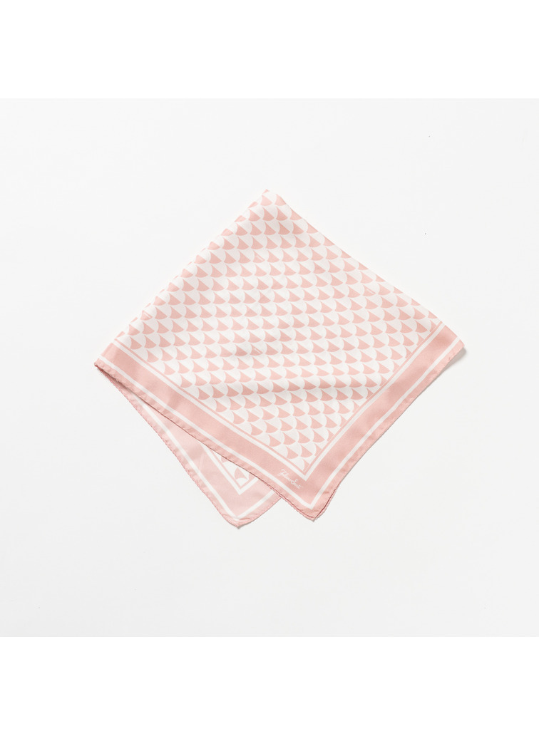 シルクスカーフ Aウェーブプリント 詳細画像 Pink 7