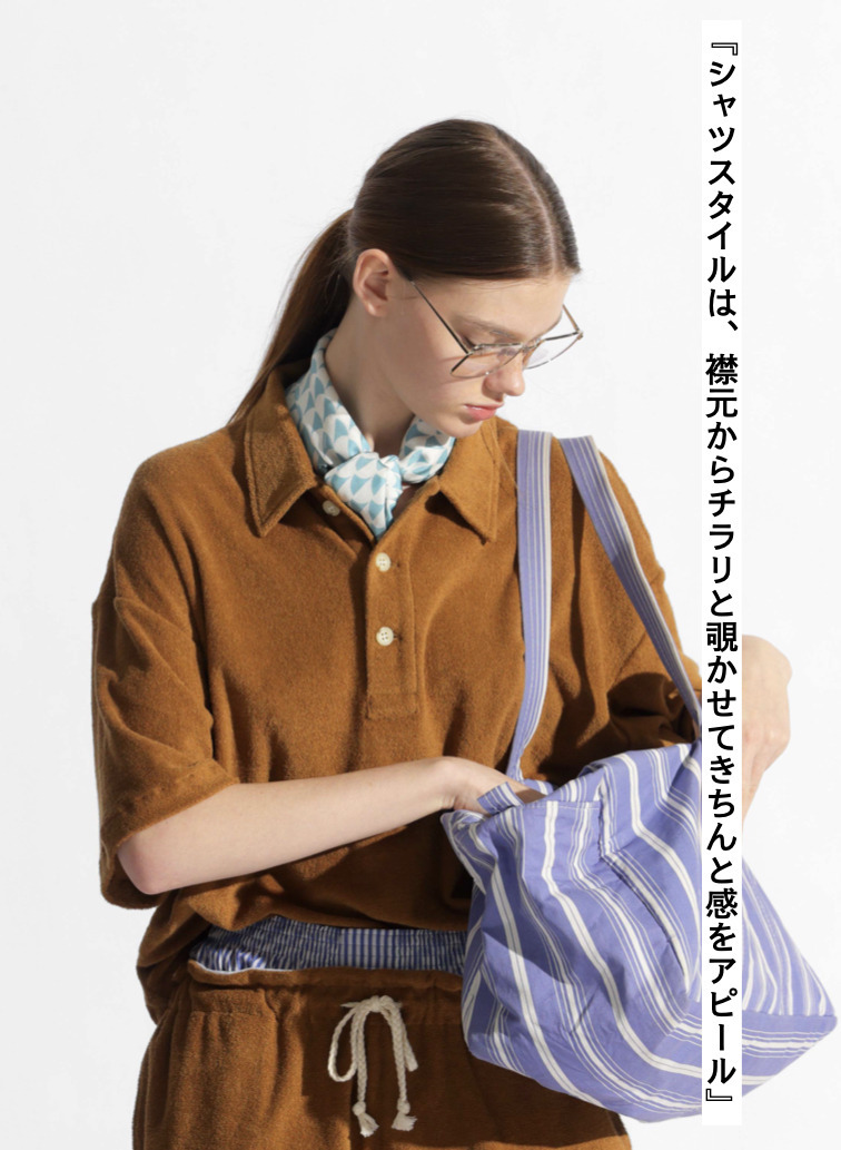 シルクスカーフ Aウェーブプリント 詳細画像 Blue 1