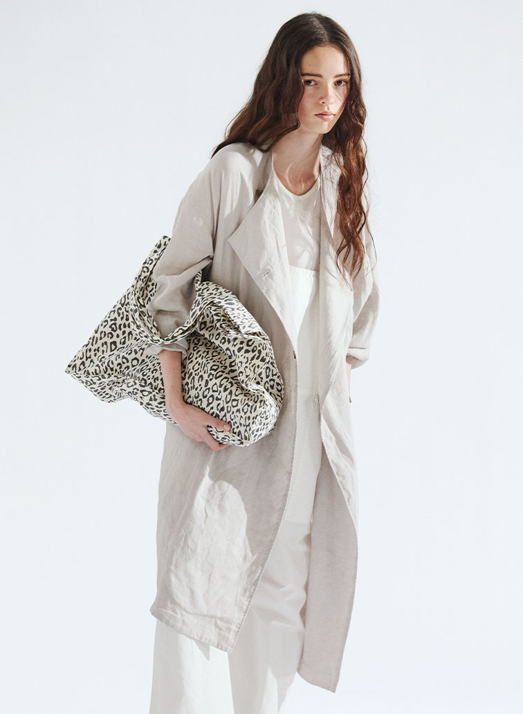 ワイドラップコート / Wide Wrap Coat 詳細画像 Light Gray 1