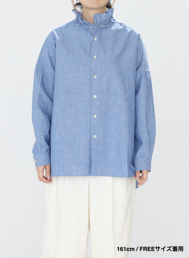 ラッフルシャツ / Ruffle Shirts 詳細画像 Saxe Blue 13