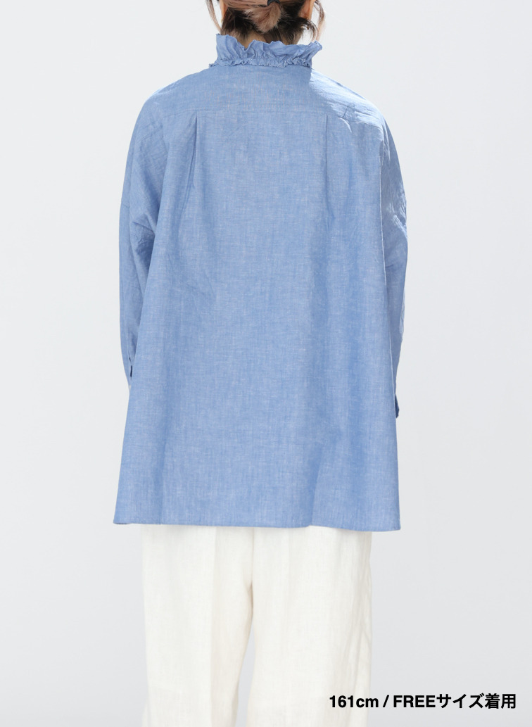 ラッフルシャツ / Ruffle Shirts 詳細画像 Saxe Blue 15