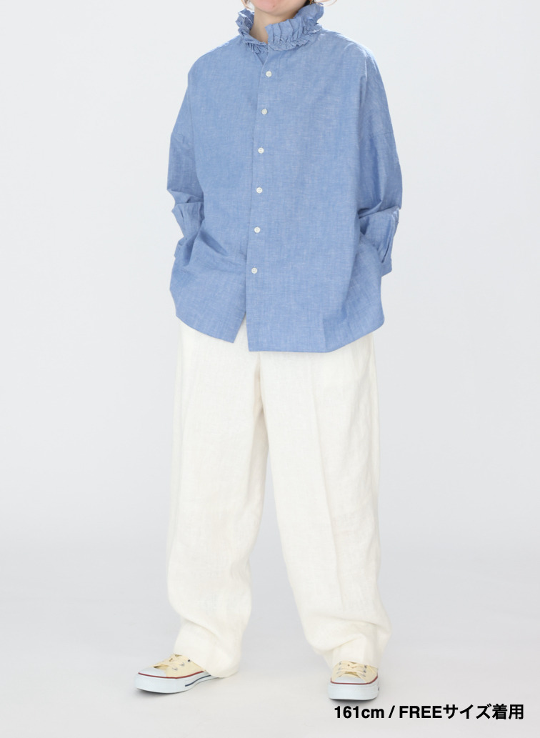 ラッフルシャツ / Ruffle Shirts 詳細画像 Saxe Blue 16