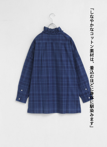 ラッフルシャツ / Ruffle Shirts/D 詳細画像 Indigo 10
