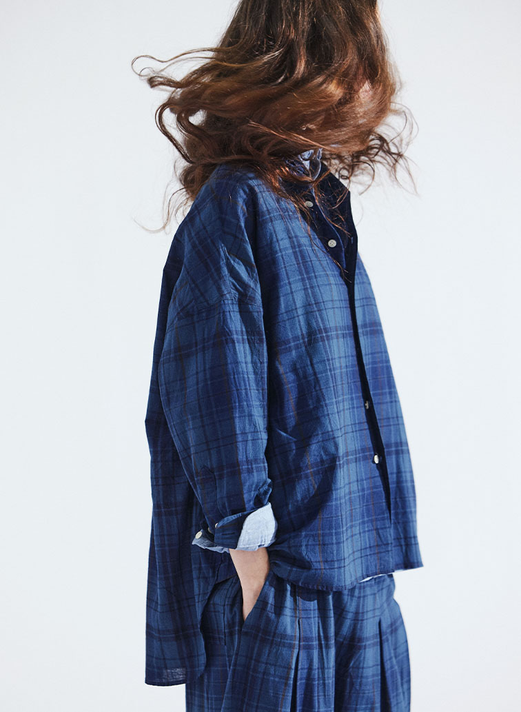 ラッフルシャツ / Ruffle Shirts/D 詳細画像 Indigo 2