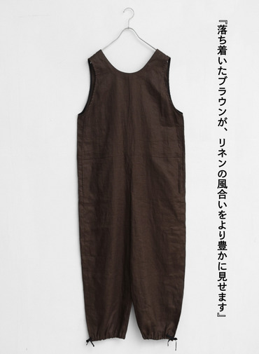 リネンサロペット / Linen Salopet 詳細画像 Brown 8
