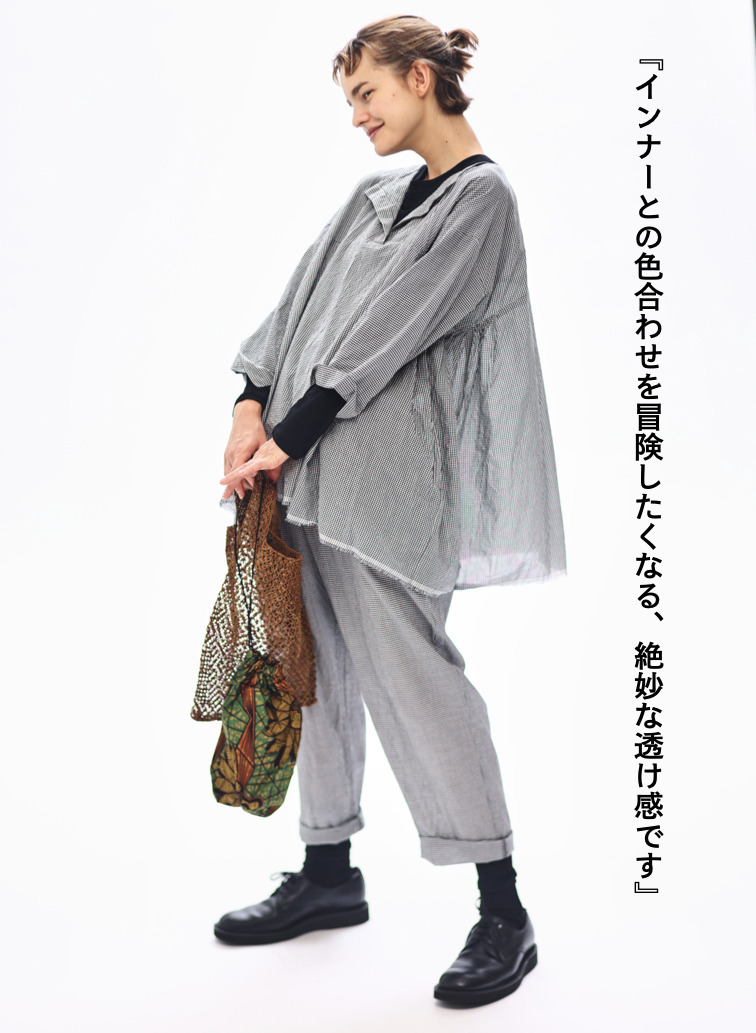 サイドギャザーシャツ / Side Gathered Shirts 詳細画像 Black 4