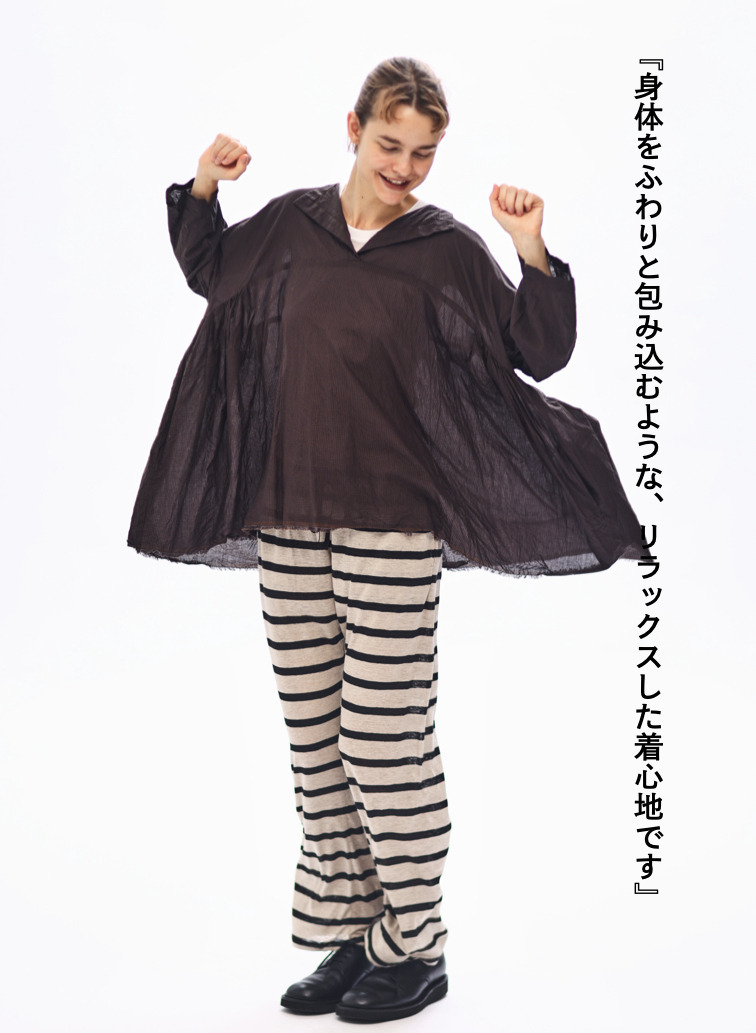 サイドギャザーシャツ / Side Gathered Shirts 詳細画像 Brown 4
