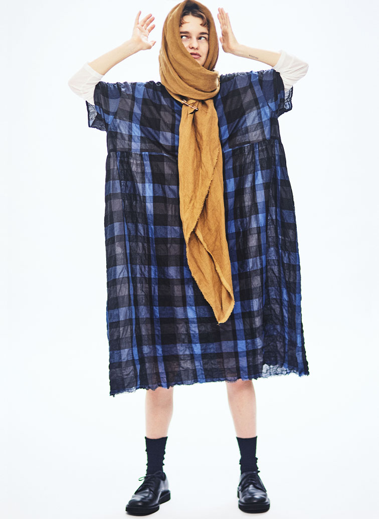 ショートスリーブ ギャザードレス / Short Sleeve Gather Dress 詳細画像 Black 1