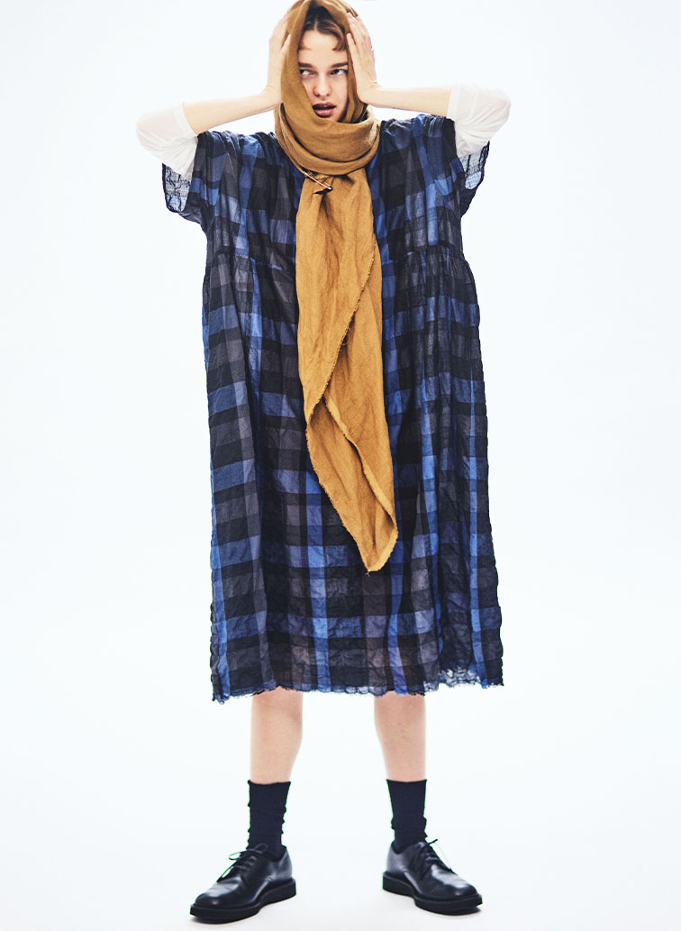 ショートスリーブ ギャザードレス / Short Sleeve Gather Dress 詳細画像 Black 2