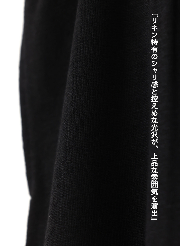 リネンジャージパンツ / Linen Jersey Easy PT 詳細画像 Black 3