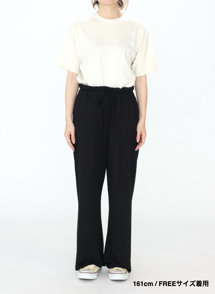 リネンジャージパンツ / Linen Jersey Easy PT 詳細画像 Black 4