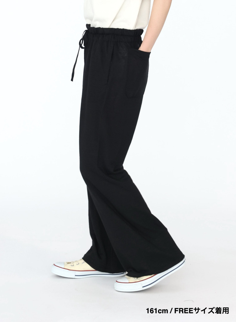 リネンジャージパンツ / Linen Jersey Easy PT 詳細画像 Black 7