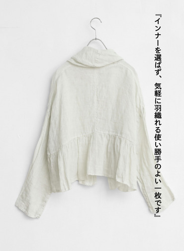 ギャザーカーディガン / Gathered Cardy 詳細画像 White 2