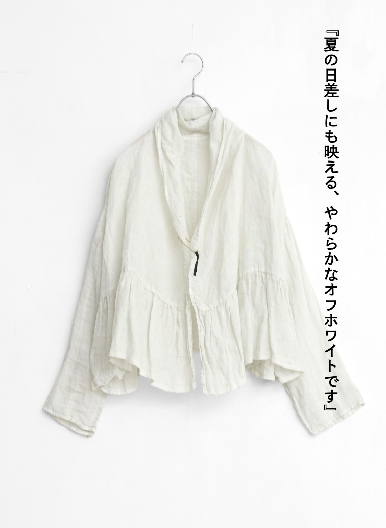 ギャザーカーディガン / Gathered Cardy 詳細画像 White 1