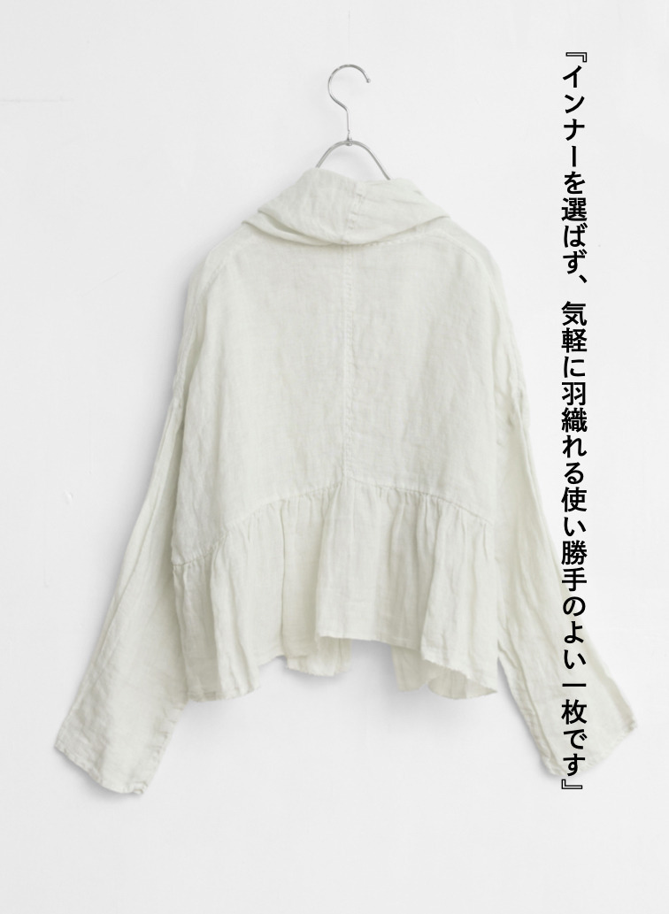 ギャザーカーディガン / Gathered Cardy 詳細画像 White 2