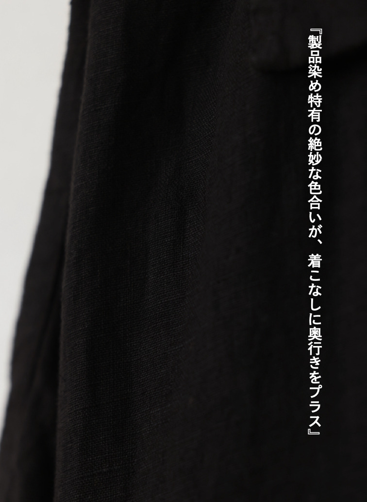 オープンカラードレス / OPEN COLLAR GATHER DRESS 詳細画像 Black 4