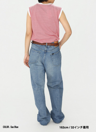 ディープライズ バギーカット / MEN'S 13.5OZ SELVEDGE DENIM DEEP RISE BAGGY CUT 詳細画像 Saxe Blue 12
