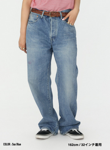 ディープライズ バギーカット / MEN'S 13.5OZ SELVEDGE DENIM DEEP RISE BAGGY CUT 詳細画像 Saxe Blue 16