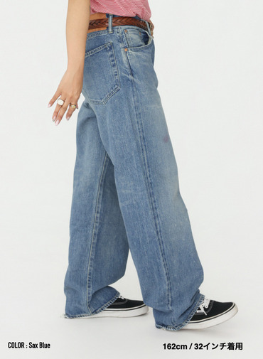 ディープライズ バギーカット / MEN'S 13.5OZ SELVEDGE DENIM DEEP RISE BAGGY CUT 詳細画像 Saxe Blue 19