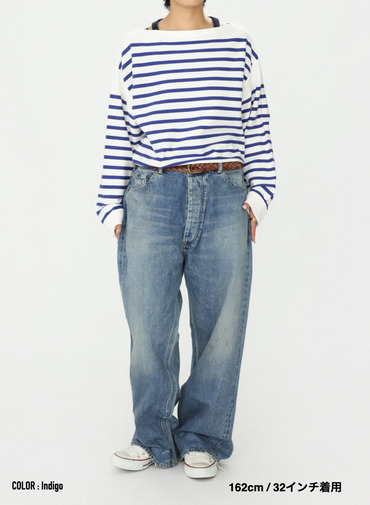 ディープライズ バギーカット / MEN'S 13.5OZ SELVEDGE DENIM DEEP RISE BAGGY CUT 詳細画像 Indigo 13
