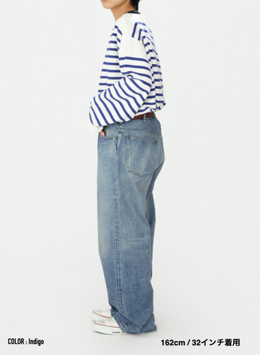 ディープライズ バギーカット / MEN'S 13.5OZ SELVEDGE DENIM DEEP RISE BAGGY CUT 詳細画像 Indigo 14