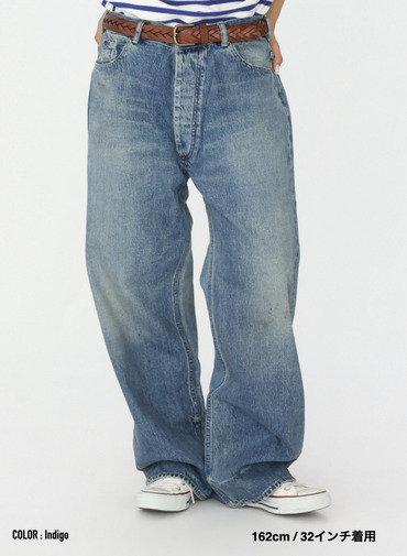 ディープライズ バギーカット / MEN'S 13.5OZ SELVEDGE DENIM DEEP RISE BAGGY CUT 詳細画像 Indigo 18