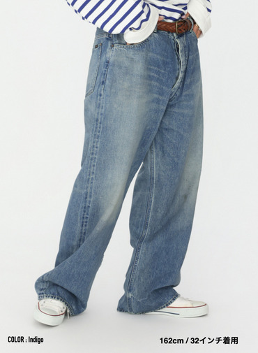 ディープライズ バギーカット / MEN'S 13.5OZ SELVEDGE DENIM DEEP RISE BAGGY CUT 詳細画像 Indigo 19