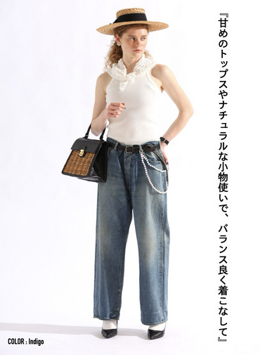 ディープライズ バギーカット / MEN'S 13.5OZ SELVEDGE DENIM DEEP RISE BAGGY CUT 詳細画像 Indigo 3