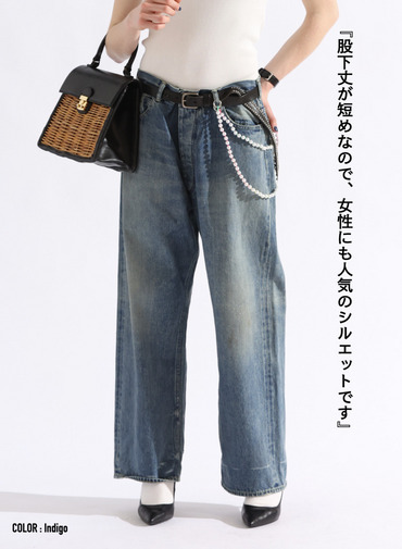ディープライズ バギーカット / MEN'S 13.5OZ SELVEDGE DENIM DEEP RISE BAGGY CUT 詳細画像 Indigo 5