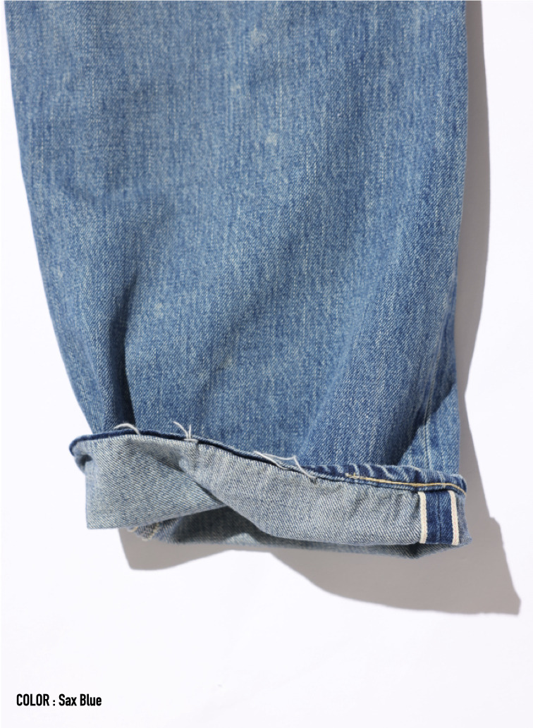 ディープライズ バギーカット / MEN'S 13.5OZ SELVEDGE DENIM DEEP RISE BAGGY CUT 詳細画像 Saxe Blue 8