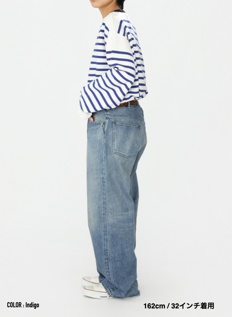 ディープライズ バギーカット / MEN'S 13.5OZ SELVEDGE DENIM DEEP RISE BAGGY CUT 詳細画像 Indigo 14