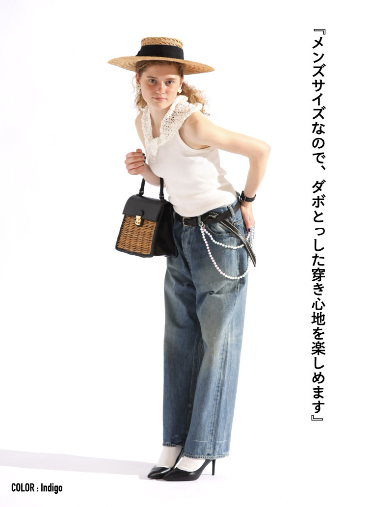ディープライズ バギーカット / MEN'S 13.5OZ SELVEDGE DENIM DEEP RISE BAGGY CUT 詳細画像 Indigo 2
