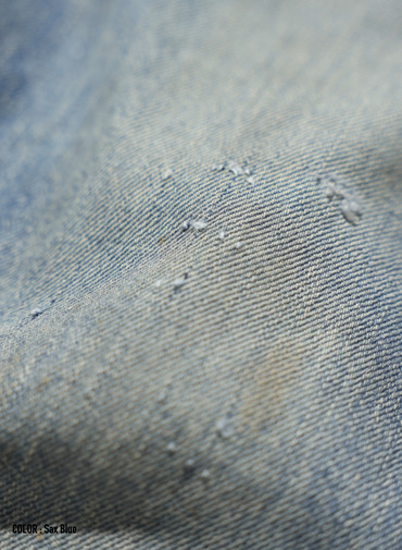 ストレートカット / UNISEX 13.5OZ SELVEDGE DENIM STRAIGHT CUT (SHORT)  詳細画像 Saxe Blue 4