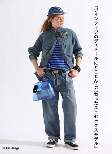 ストレートカット / UNISEX 13.5OZ SELVEDGE DENIM STRAIGHT CUT (SHORT)  詳細画像 Indigo 1