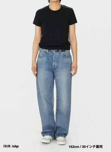 ストレートカット / UNISEX 13.5OZ SELVEDGE DENIM STRAIGHT CUT (SHORT)  詳細画像 Indigo 13