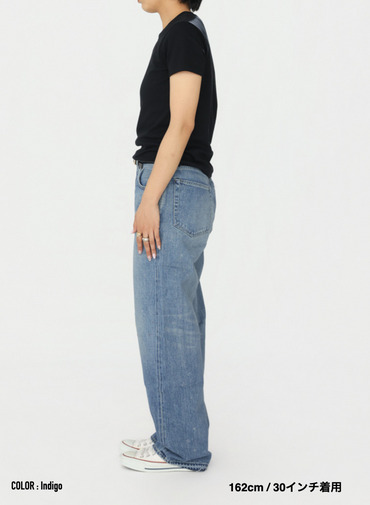 ストレートカット / UNISEX 13.5OZ SELVEDGE DENIM STRAIGHT CUT (SHORT)  詳細画像 Indigo 14