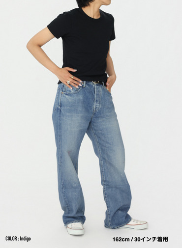ストレートカット / UNISEX 13.5OZ SELVEDGE DENIM STRAIGHT CUT (SHORT)  詳細画像 Indigo 18