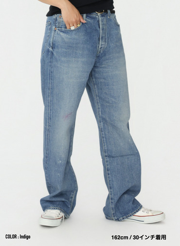 ストレートカット / UNISEX 13.5OZ SELVEDGE DENIM STRAIGHT CUT (SHORT)  詳細画像 Indigo 19