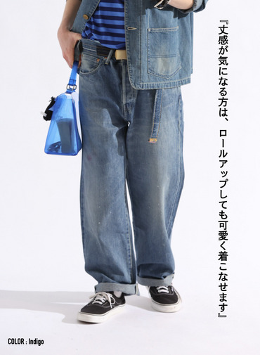 ストレートカット / UNISEX 13.5OZ SELVEDGE DENIM STRAIGHT CUT (SHORT)  詳細画像 Indigo 5