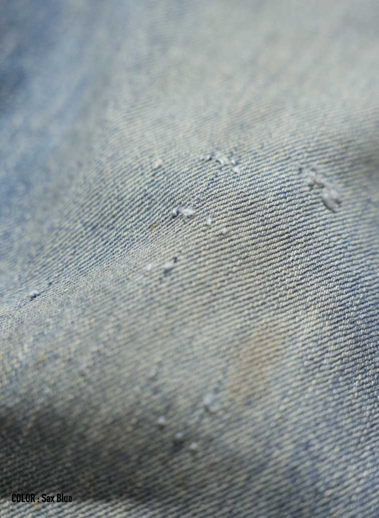ストレートカット / UNISEX 13.5OZ SELVEDGE DENIM STRAIGHT CUT (SHORT)  詳細画像 Saxe Blue 4