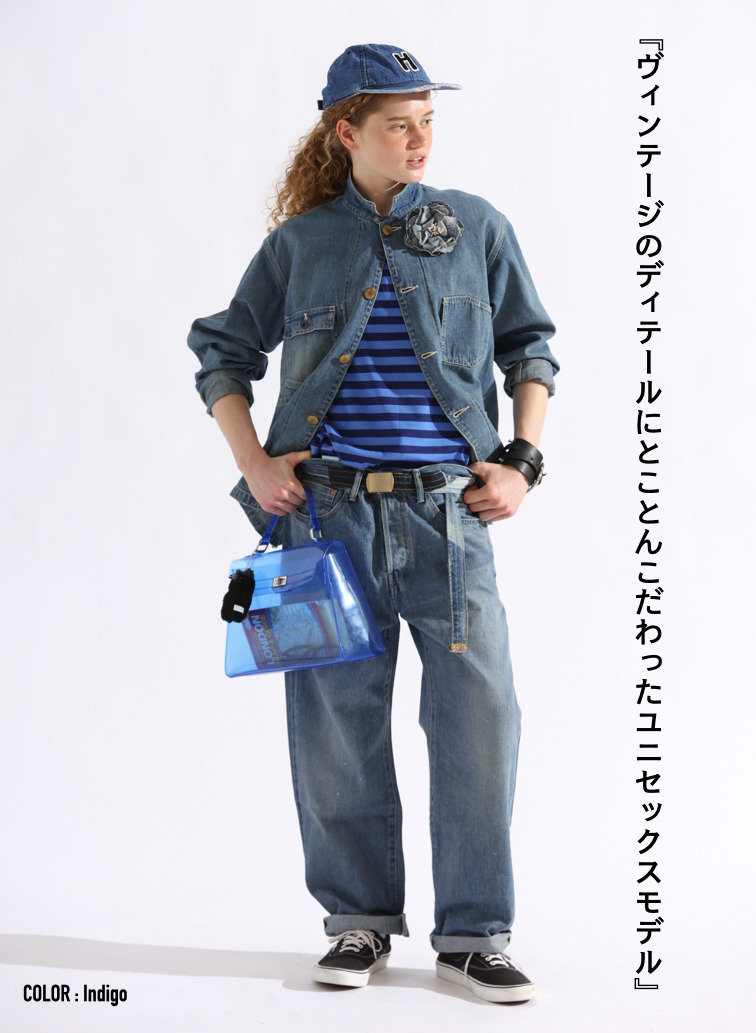 ストレートカット / UNISEX 13.5OZ SELVEDGE DENIM STRAIGHT CUT (SHORT)  詳細画像 Indigo 1