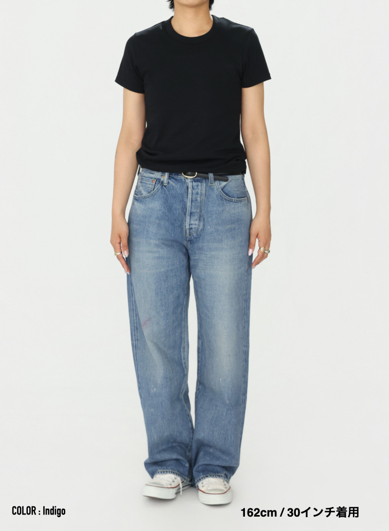 ストレートカット / UNISEX 13.5OZ SELVEDGE DENIM STRAIGHT CUT (SHORT)  詳細画像 Indigo 13