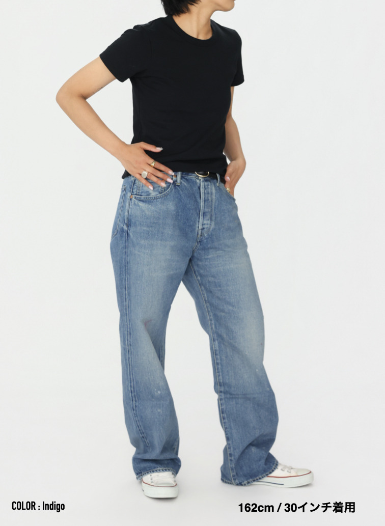 ストレートカット / UNISEX 13.5OZ SELVEDGE DENIM STRAIGHT CUT (SHORT)  詳細画像 Indigo 16