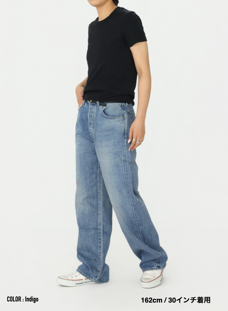 ストレートカット / UNISEX 13.5OZ SELVEDGE DENIM STRAIGHT CUT (SHORT)  詳細画像 Indigo 17