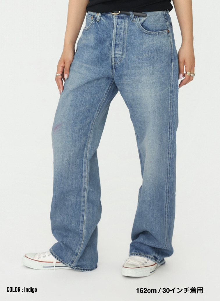 ストレートカット / UNISEX 13.5OZ SELVEDGE DENIM STRAIGHT CUT (SHORT)  詳細画像 Indigo 18