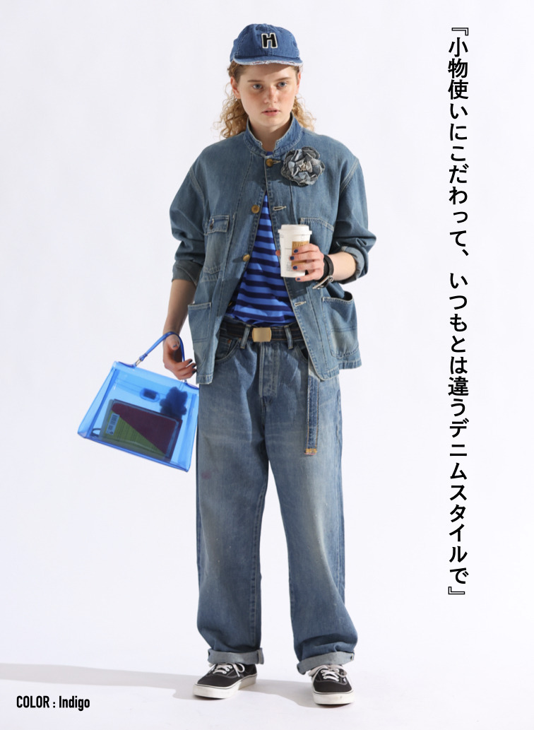 ストレートカット / UNISEX 13.5OZ SELVEDGE DENIM STRAIGHT CUT (SHORT)  詳細画像 Indigo 3