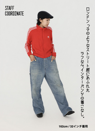 ペインターパンツ / UNISEX 8OZ W WIDTH DENIM PAINTER PANTS (SHORT) 詳細画像 Indigo 3