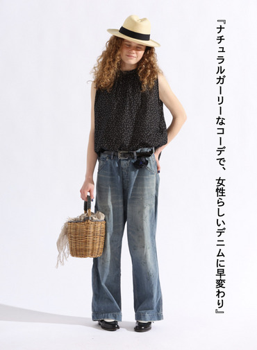 ペインターパンツ / UNISEX 8OZ W WIDTH DENIM PAINTER PANTS (SHORT) 詳細画像 Indigo 2