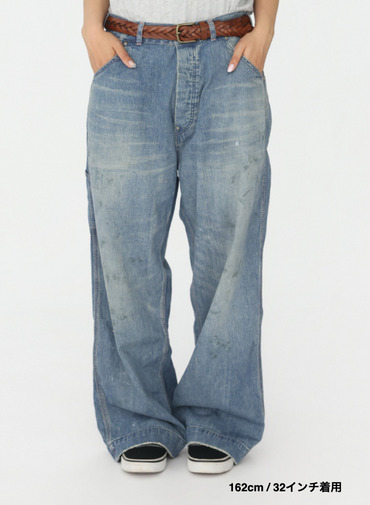 ペインターパンツ / UNISEX 8OZ W WIDTH DENIM PAINTER PANTS (SHORT) 詳細画像 Indigo 20